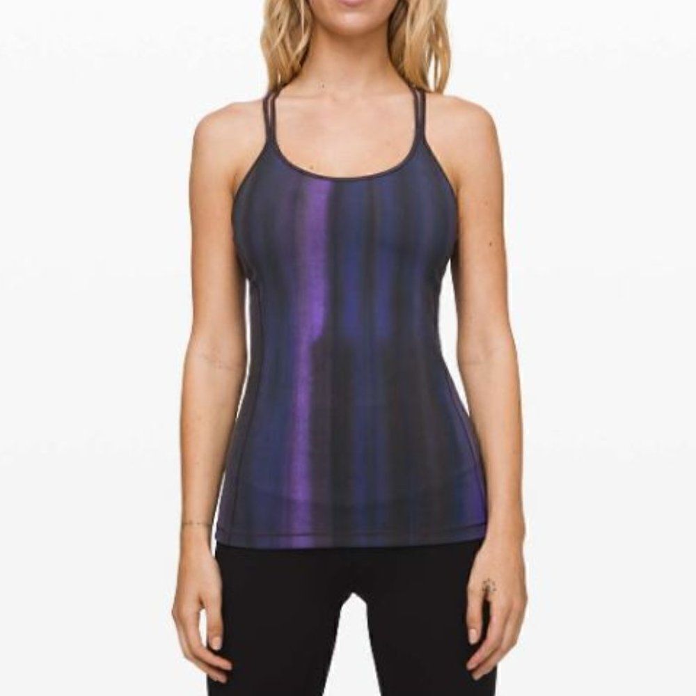 LULULEMON Free To Be Tank Everlux Black / Purple Size 4
